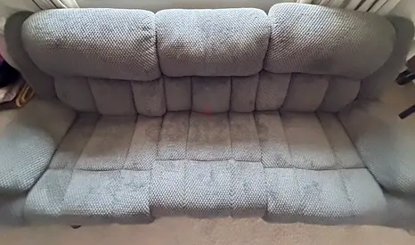 Smooth soft comfortable 3-seater fabric sofa — used, Excellent condition