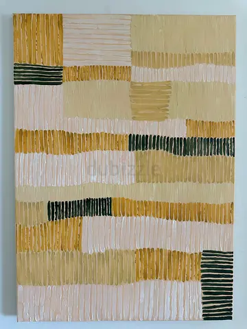 Handmade Textured Abstract Painting — Neutral Tones