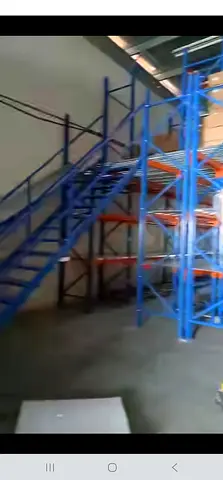 Industrial Mezzanine Racking with Staircase - Warehouse Storage System