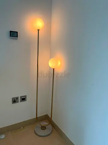 2-Light Metal Floor Lamp - 150 cm