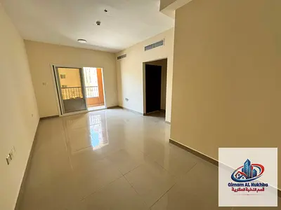 Spacious 1-bedroom apartment with a large balcony in Al Butina. Central AC and gas, second tenant, AED 28,000 yearly, payable in 6/4 installments.