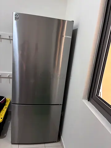 Stainless Steel Refrigerator with Bottom Freezer - Good Condition