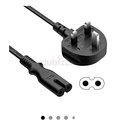 UK Power Cord Cable 2 Pin with Fuse