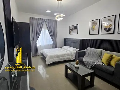 استديو مفروش | للإيجار الشهري في عجمان الجرف 2  ✔️ شامل الفواتير و الإنترنت⚡📶 جاهزة للسكن فورا ! فرش أنيق و مرتب