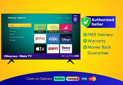 Hisnese 75 Inch TV  Smart - 4K - Brand New | Warranty | FREE Delivery
