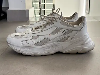 Bershka All-White Chunky Dad Sneakers / Platform Trainers (EU 44)
