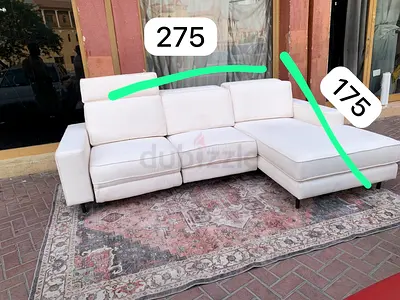 West Elm L Shape Sofa Beige