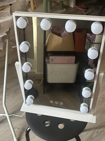 LED Lighted Vanity Mirror with Touch Controls - White