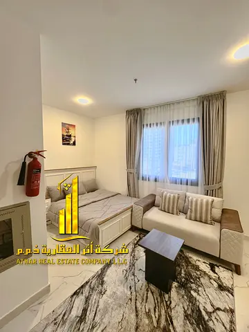 استوديو مطبخ شبه منفصل مفروش فرش راقي جدا و جديد للايجار الشهرى بعجمان - الكورنيش