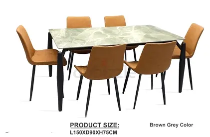 Brand New Marble Top Dining Set 6 Seatr New For Sale
