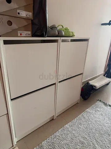 Ikea Bısse shoe Cabinet 2 compartment - Good Condition (Two pieces)