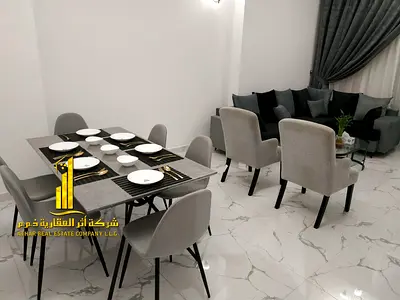 شقة فاخرة غرفتين وصالة  بعجمان - الراشدية1  - ابراج الواحة - مفروشة فرش جديد للايجار الشهرى