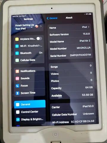 Apple iPad Air 2 64GB - Working Condition, Cellular/wifi
