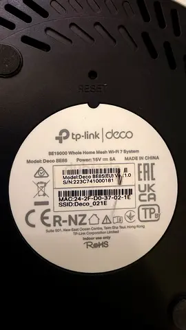 TP-Link Deco BE85 BE19000 WiFi 7 Router (single unit)