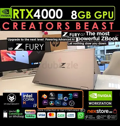 ● ZBOOK FURY 17 ● RTX4000 - Extreme Creators/Rendering - XPS Precision p16 MSI ASUS p1 7670 p17