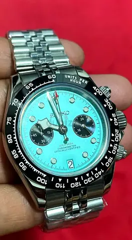 Seiko Mod - Tudor/Rolex BlackBay Chronograph Tiffany Dial