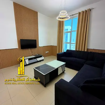 اول ساكن افخم وارقى غرفتين وصاله مفروشه بالكامل للايجار الشهري في النعيميه ابراج السيتي