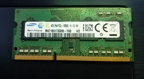 Samsung 4GB DDR3L 1600MHz SODIMM Laptop RAM (M471B5173QHO-YK0)