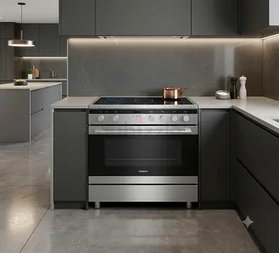 Siemens latest model same like new condition electric ceramic cooking range 5 hobs oven fan
