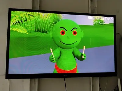 LG 43-inch LED TV - Good working condition, wall-mounted