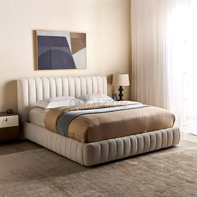 Straight channel design king size thick bed