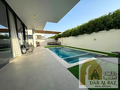 Luxury Fully Furnished Villa for Annual Rent in Ajmal Makan City, 5 Master Bedrooms, Private Pool, Garden, 7 Bathrooms & Covered Parking