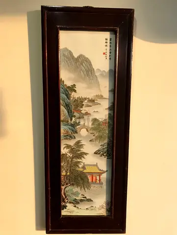 Antique Chinese ceramic panel