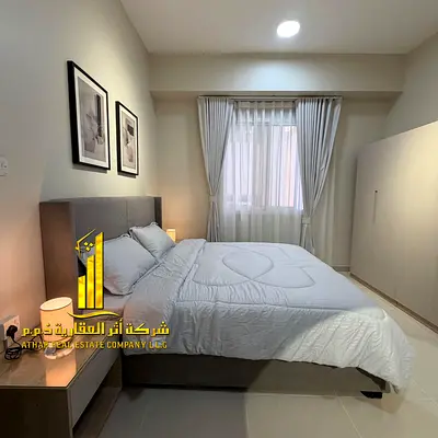 شقه فاخره اول ساكن غرفه وصاله مع بلكونه مفتوحه.عجمان الجرف 2 . مفروش بالكامل للإيجار الشهري✨الإيجار يشمل الفواتير والإنترنت