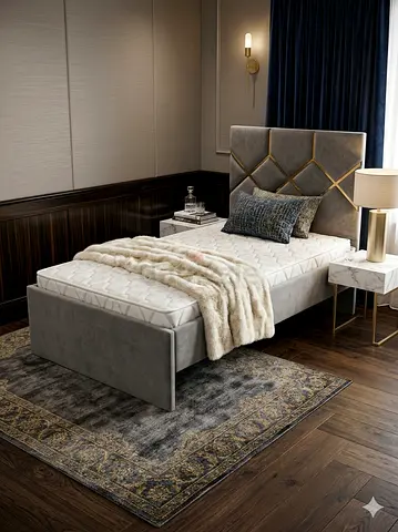Single Bed Frame upholstered bed with headboard