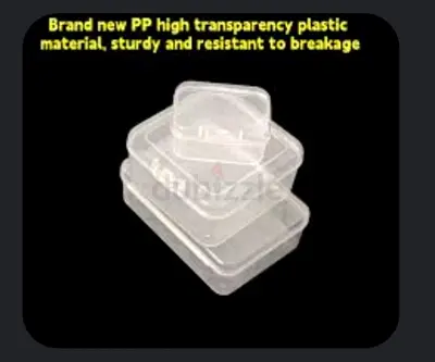 Set of 4 Clear Plastic Food Storage Containers - Stackable, New pieces 25