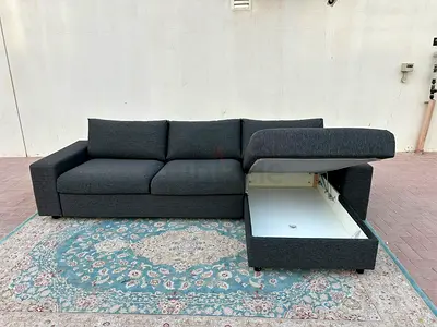 IKEA Vimle Modern L-Shape Sofa Bed with Storage