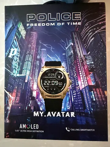 Police My.Avatar AMOLED Smartwatch – Brand New