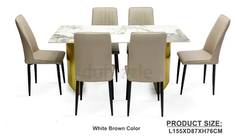 Marble Top Luxury Design Premium Quality Dining Set 6 Seatr New For Sale