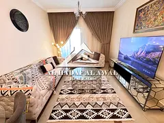For monthly rent: two bedrooms and a hall in Al tawun with free internet and parking