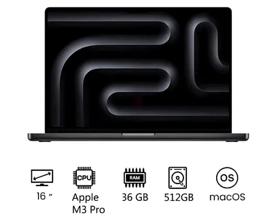 Apple MacBook Pro 16 Inches (M3 Pro, 36GB, 512GB