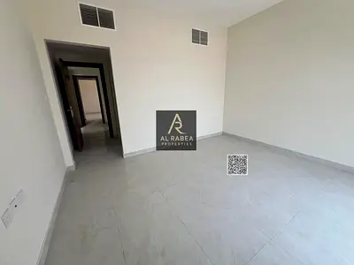 For annual rent in Ajman, Al Alia area, first occupancy, two bedrooms and a large living room.