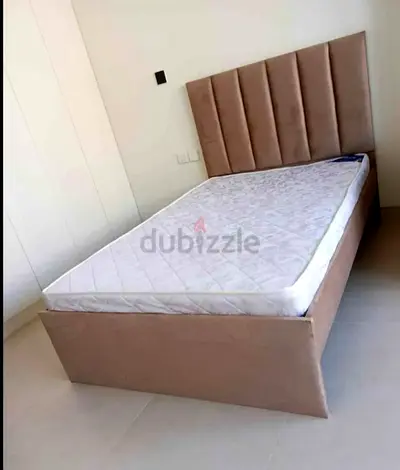 BRAND NEW DOUBLE SIZE WOOD BED WITH MATTRESS 120X190 CM