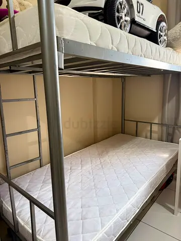 Metal Bunk Bed with Mattresses