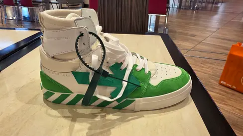 Off white vulcanized high top green SIZE EU44