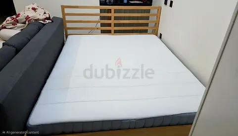 IKEA Tarwa Bed Frame + Vesteröy Mattress
