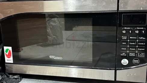 Super General Stainless Steel Microwave Oven - Good Working Condition