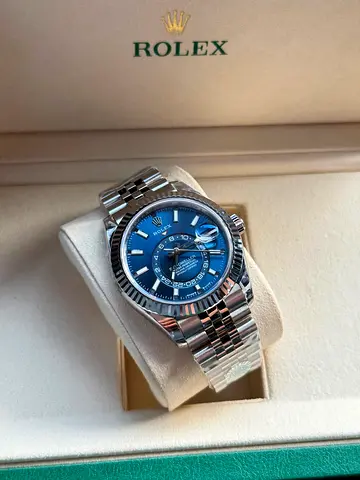 Rolex Sky-Dweller automatic blue dial stainless steel watch