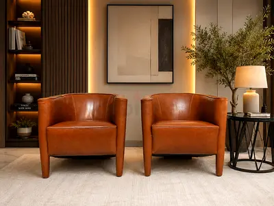 Antonio Citerrio for Moroso Pair of H1 Model, Rich Club Chairs 1989