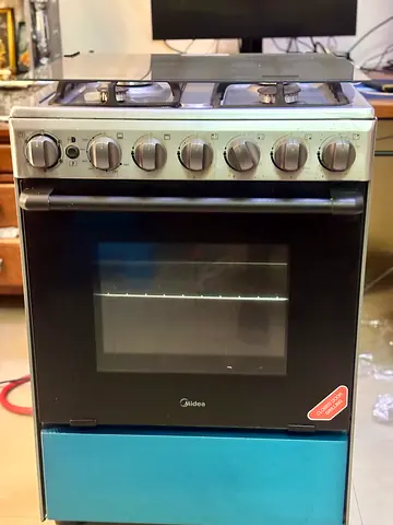 Midea 60×60 cm Freestanding Gas Cooker with Oven – 4 Burners