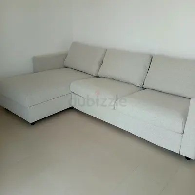 IKEA vimle Modern Grey L-Shaped Sectional Sofa-bed with storage