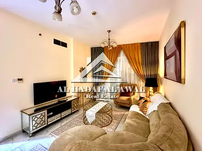 For monthly rent in Al Qasba Al Bahriya area, one bedroom and a hall with free internet