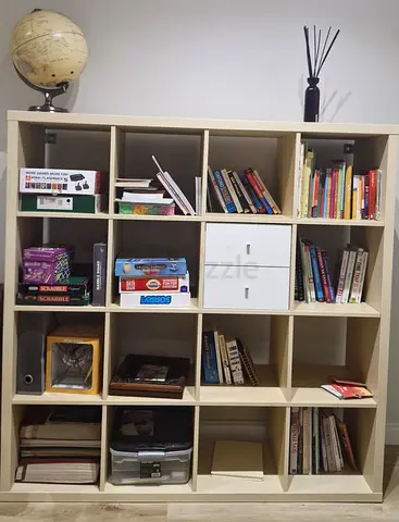 Ikea Kallax 4x4 Shelf (147×147×39) with drawers