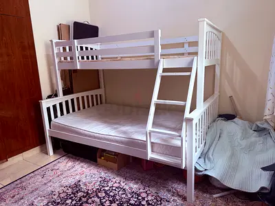Wooden Bunk Bed with Mattress