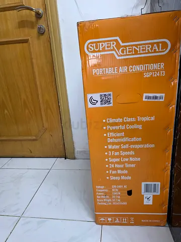 Super General Portable Air Conditioner SGP124T3 - Brand New in Box.