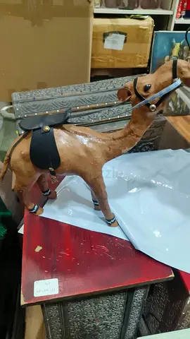Wooden camel figurine - 35cm length
